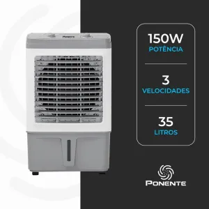 Climatizador Ponente 35L 150W | Com Rodas e Oscilação | Econômico e Eficiente | Shopee Brasil
