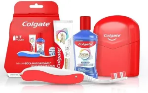 Kit de Higiene Bucal Colgate Total para Viagem Completo
