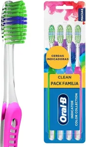Oral-B Escova de Dente Clean Indicator, 4 Unidades