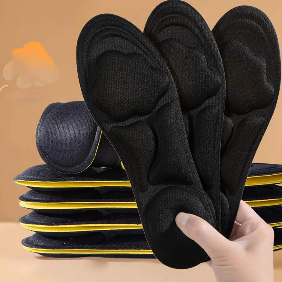 3 pares de palmilhas de nuvem 5D de espuma viscoelástica para massagem, almofadas respiráveis, palmilha esportiva para corrida, pés, inserções ortopédicas EU41-42