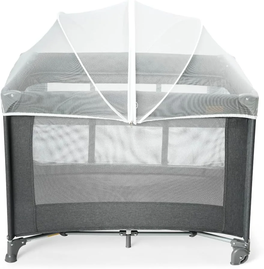 Berço Portátil Infantil Cercado 0-15kg Lazy Maxi Baby (Grafite)