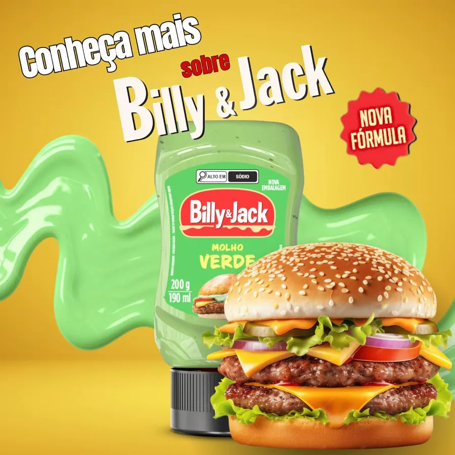 BILLY e JACK Molho Verde Billy e Jack 200 Gramas