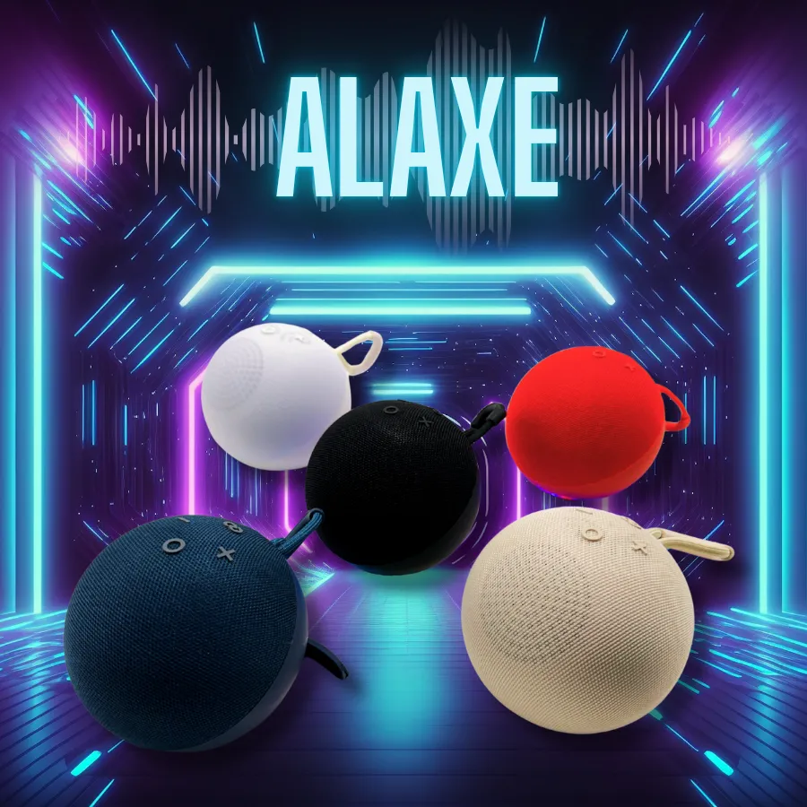 Caixa de Som Alaxe Bluetooth com Super Bass e Comando de Voz via App ( Modelo Pequeno )