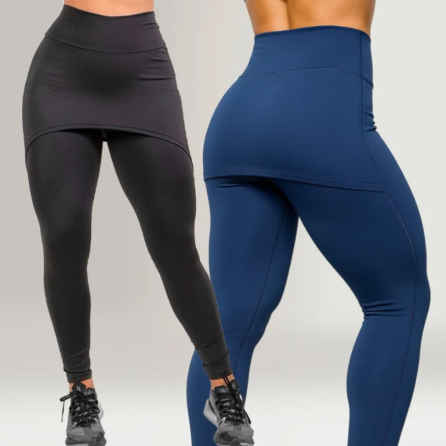 Calça Legging Fitness Tapa Bumbum Com Saia Embutida Academia Treino Conforto Crossfit | Shopee Brasil