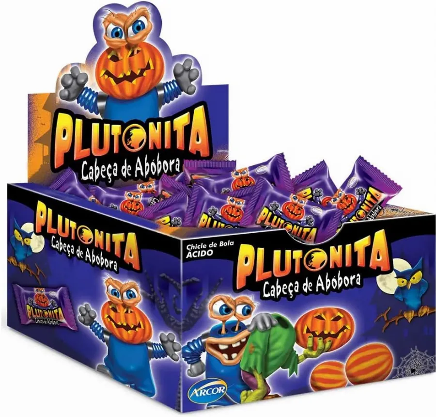 Chiclete Plutonita Cabeça de Abóbora 180g - Arcor
