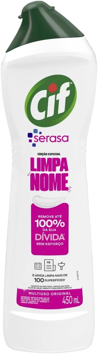 Cif Cremoso Limpeza Milagrosa Remove 100% Da Sujeira 450 Ml
