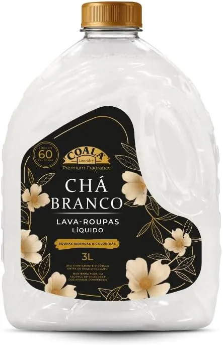 Coala Laundry Lava Roupas Líquido 3 Litros Chá Branco