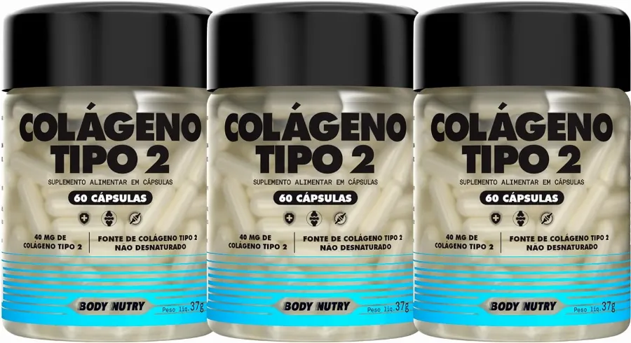 Kit 3x Colageno Tipo 2 + Joelho E Articulação 60 Caps
