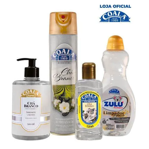 Kit Casa Limpa Coala/Zulu Perfumes - Chá Branco | Shopee Brasil