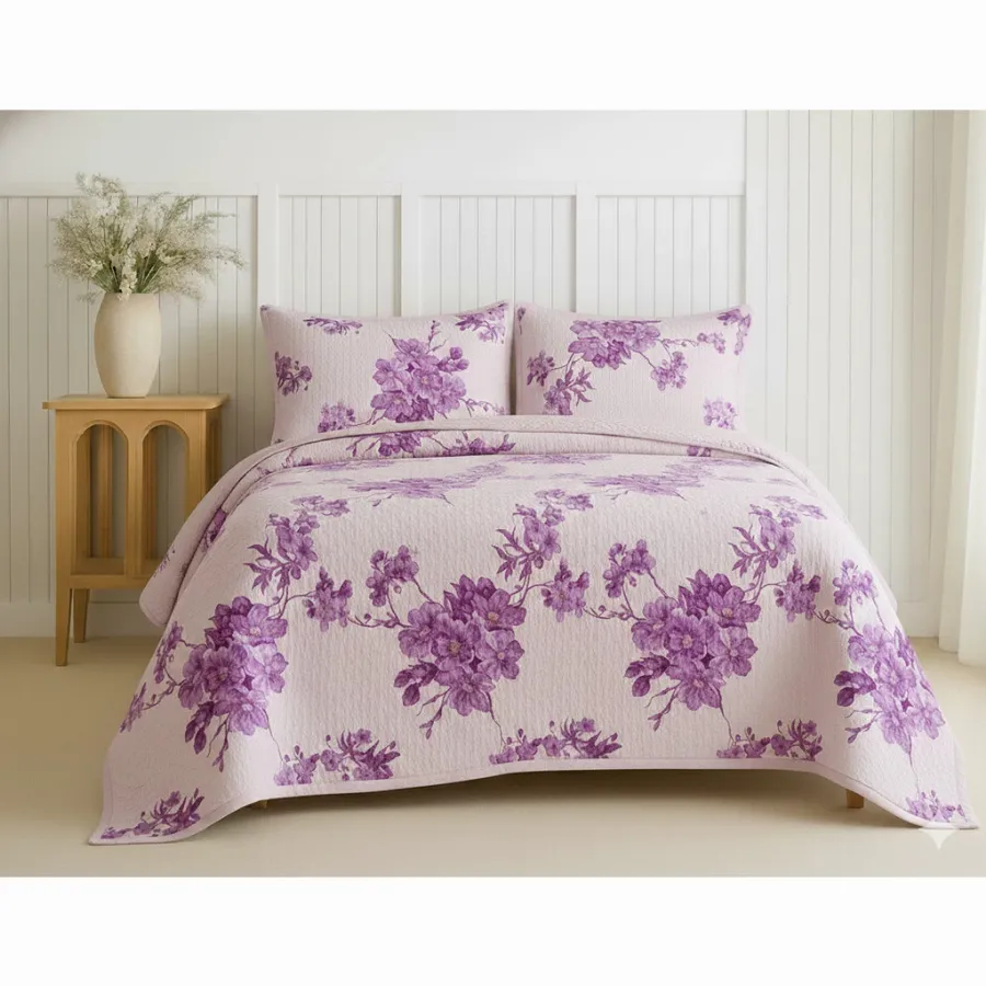 Kit Cobre Leito Colcha Solteiro Casal Queen King Bouti Dupla Face C Porta Travesseiro Aba Americana | Shopee Brasil