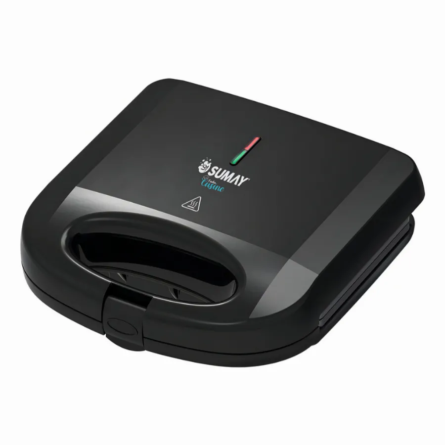 Sanduicheira Grill 2 em 1 Antiaderente Sumay Preto | Shopee Brasil