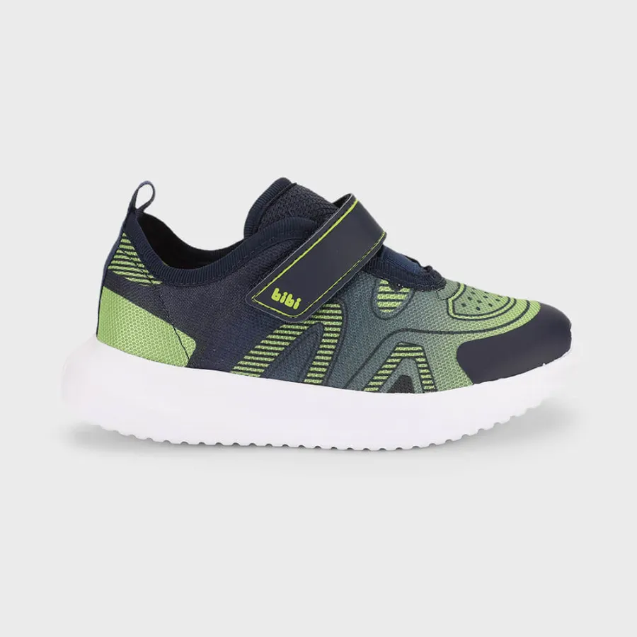 Tênis Infantil Bibi Flash Azul com Verde 1232265 - Calçados Bibi | Fazer o bem, um passinho por vez