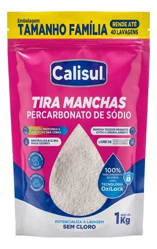 Tira Manchas Percarbonato Calisul Brancas E Coloridas - 1kg